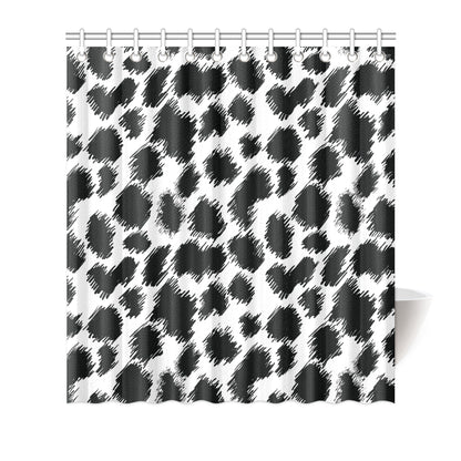 Cheetah Black Print Pattern Shower Curtain