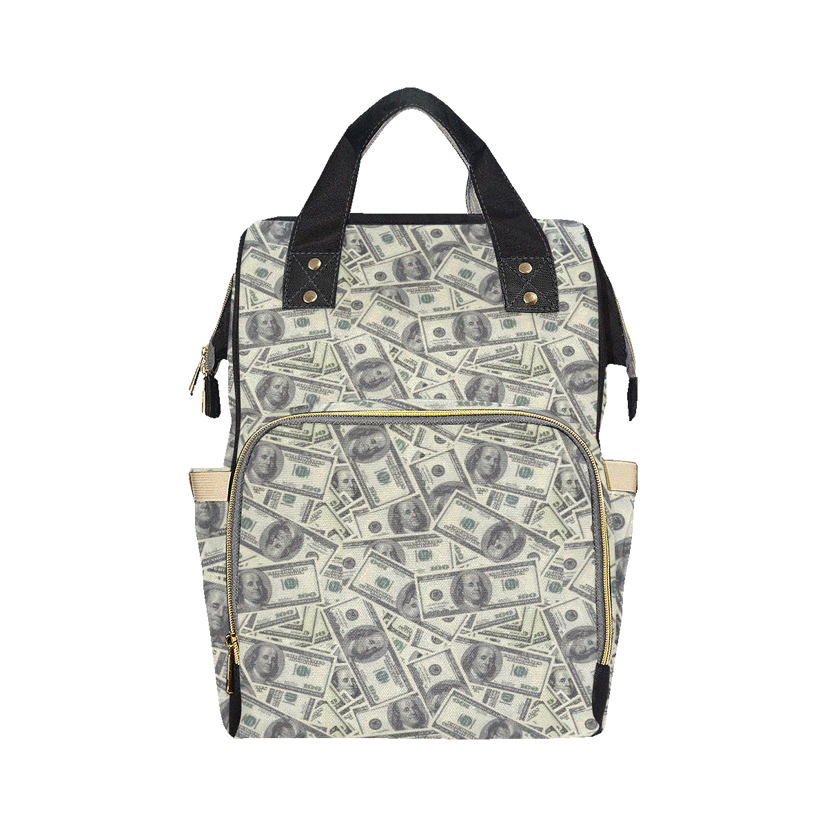 Dollar Pattern Print Design DO02 Diaper Bag Backpack