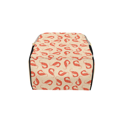 Prawn Pattern Print Design 02 Diaper Bag Backpack