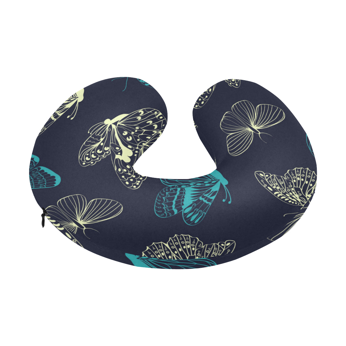 Monarch Butterfly Pattern Print Design 01 U-Shaped Travel Neck Pillow