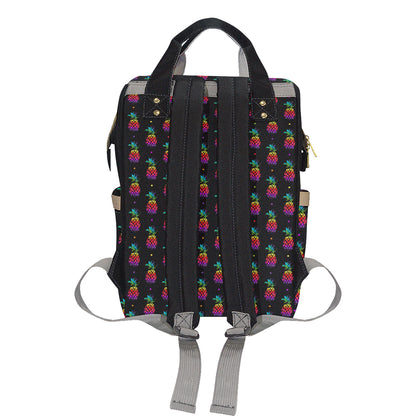 Pineapple Rainbow Dot Print Diaper Bag Backpack