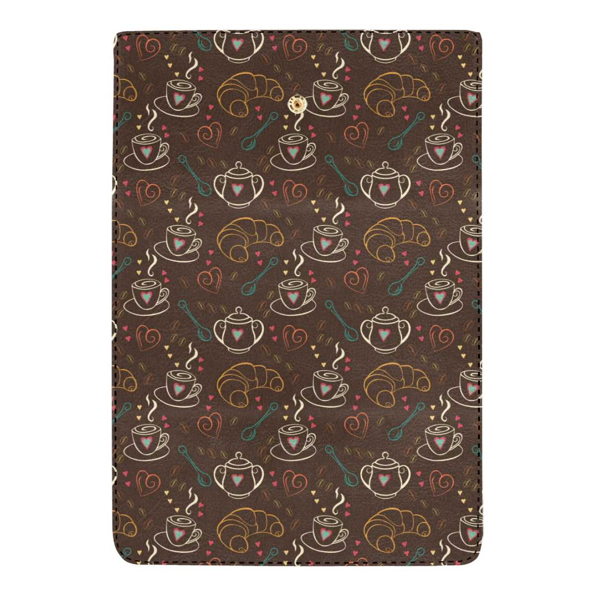 Coffee Pattern Print Design 06 Women's Trifold Wallet