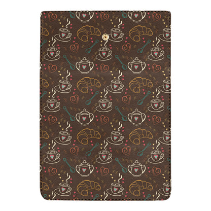 Coffee Pattern Print Design 06 Women's Trifold Wallet