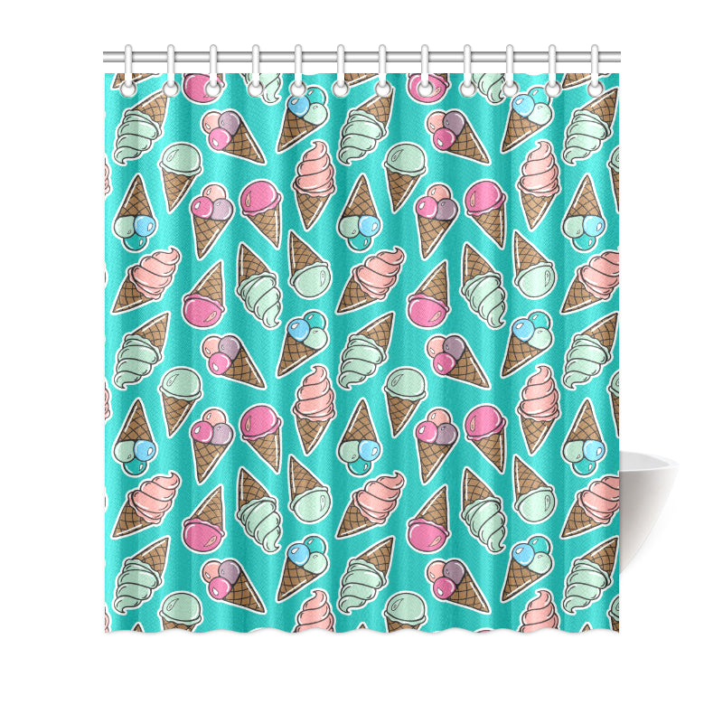 Ice Cream Pattern Print Design IC01 Shower Curtain