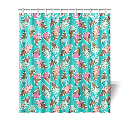 Ice Cream Pattern Print Design IC01 Shower Curtain