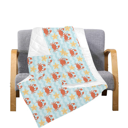 Crab Pattern Print Design 03 Premium Quilt