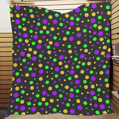 Mardi Gras Pattern Print Design 07 Premium Quilt