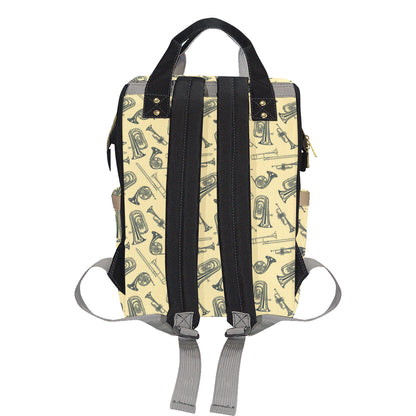 Tuba Pattern Print Design 01 Diaper Bag Backpack
