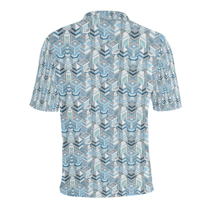 City  Pattern Print Design 03 Men Polo Shirt