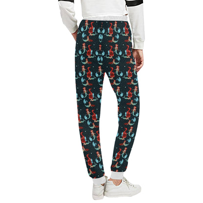 Mermaid Girl Themed Design Print Unisex Sweatpants
