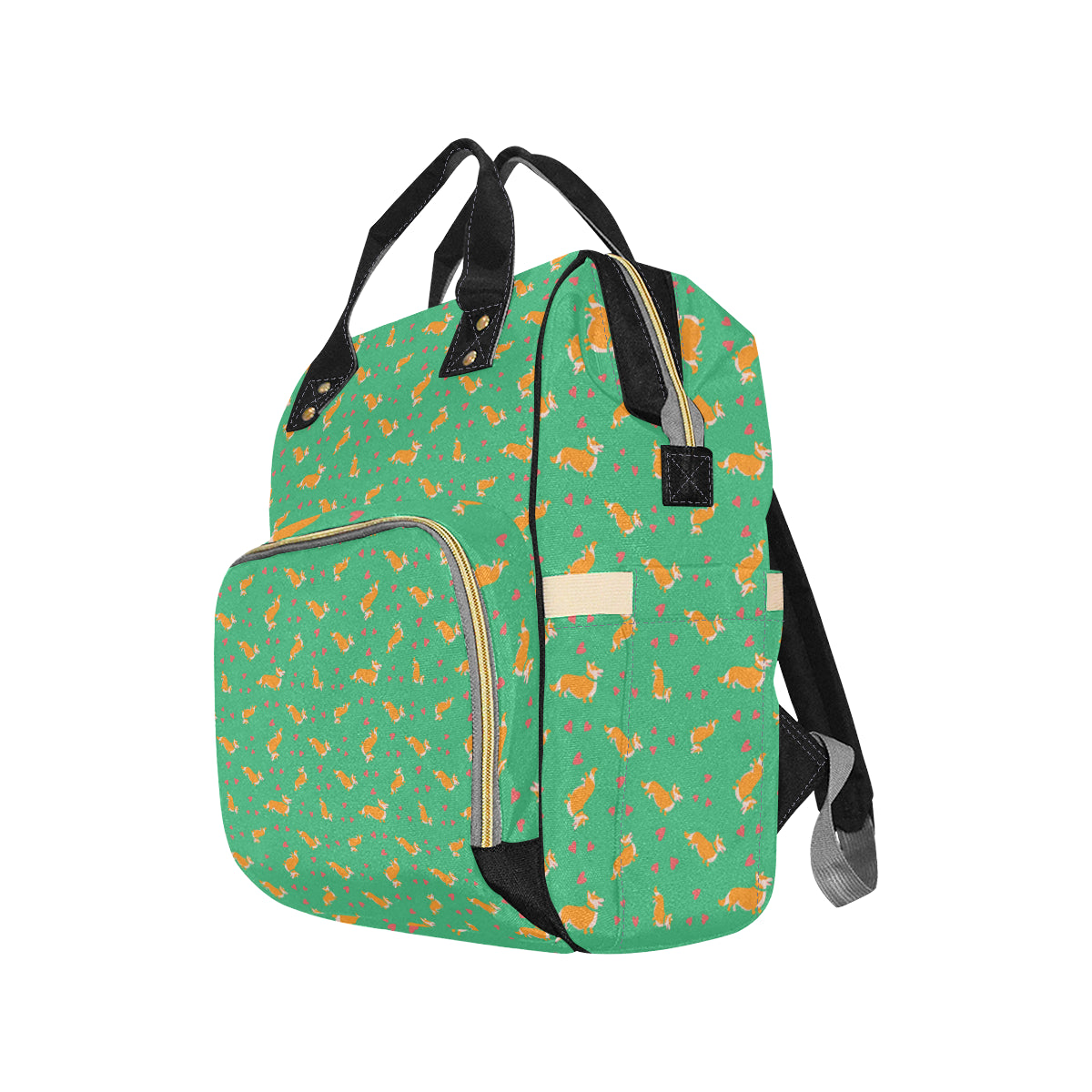 Cardigan Welsh Corgis Pattern Print Design 03 Diaper Bag Backpack