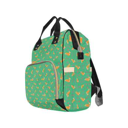 Cardigan Welsh Corgis Pattern Print Design 03 Diaper Bag Backpack