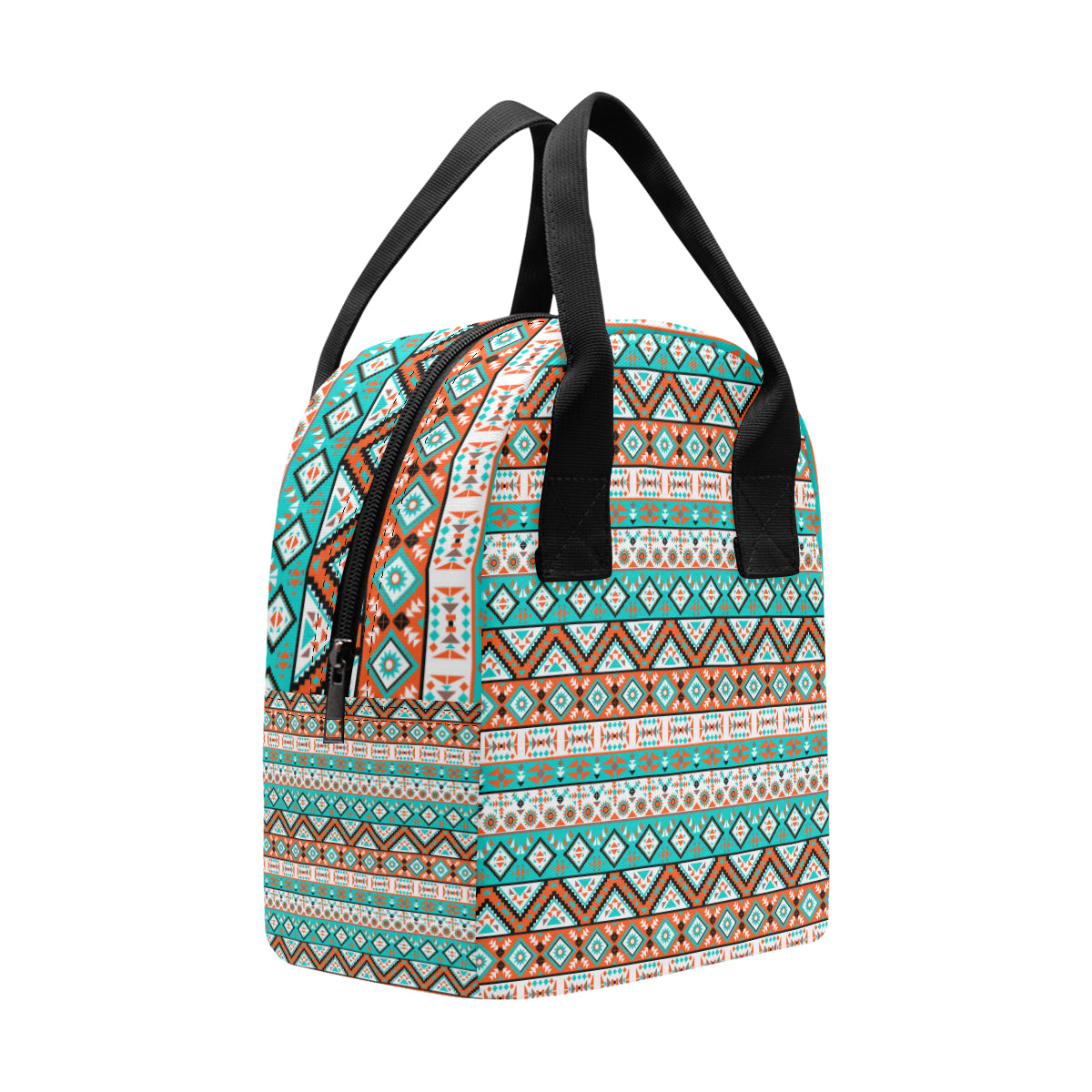 Navajo Style Print Pattern Insulated Lunch Bag