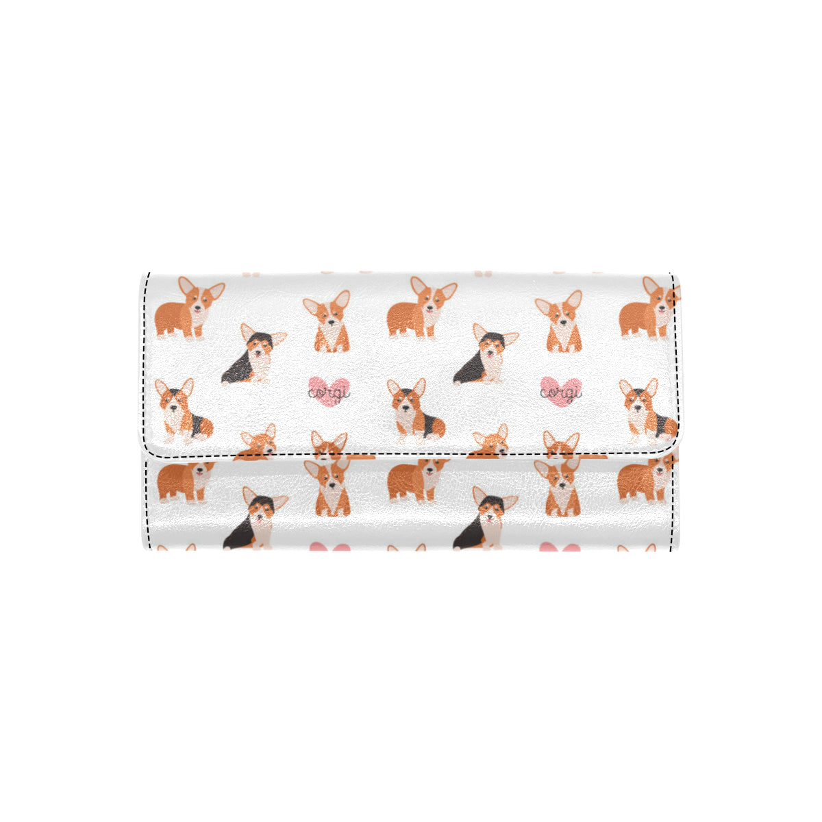 Cardigan Welsh Corgis Pattern Print Design 02 Women's Trifold Wallet