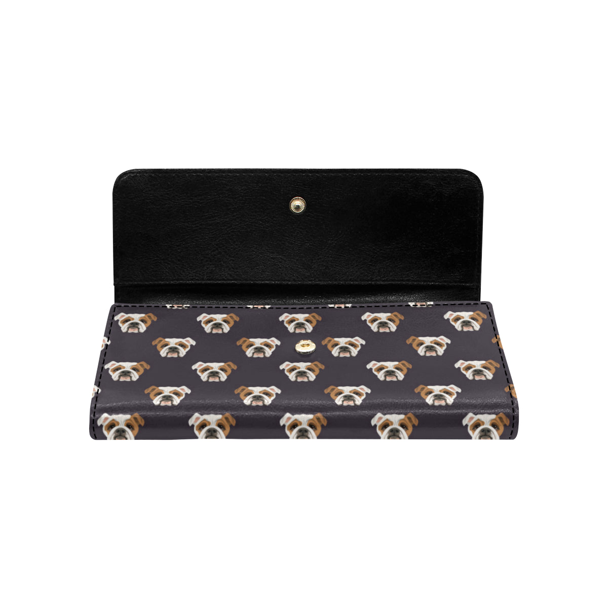 Bulldogs Pattern Print Design 03 Women's Trifold Wallet