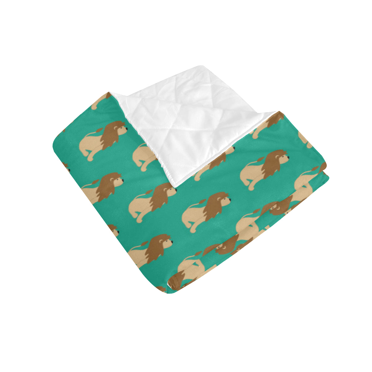 Lion Pattern Print Design 02 Premium Quilt