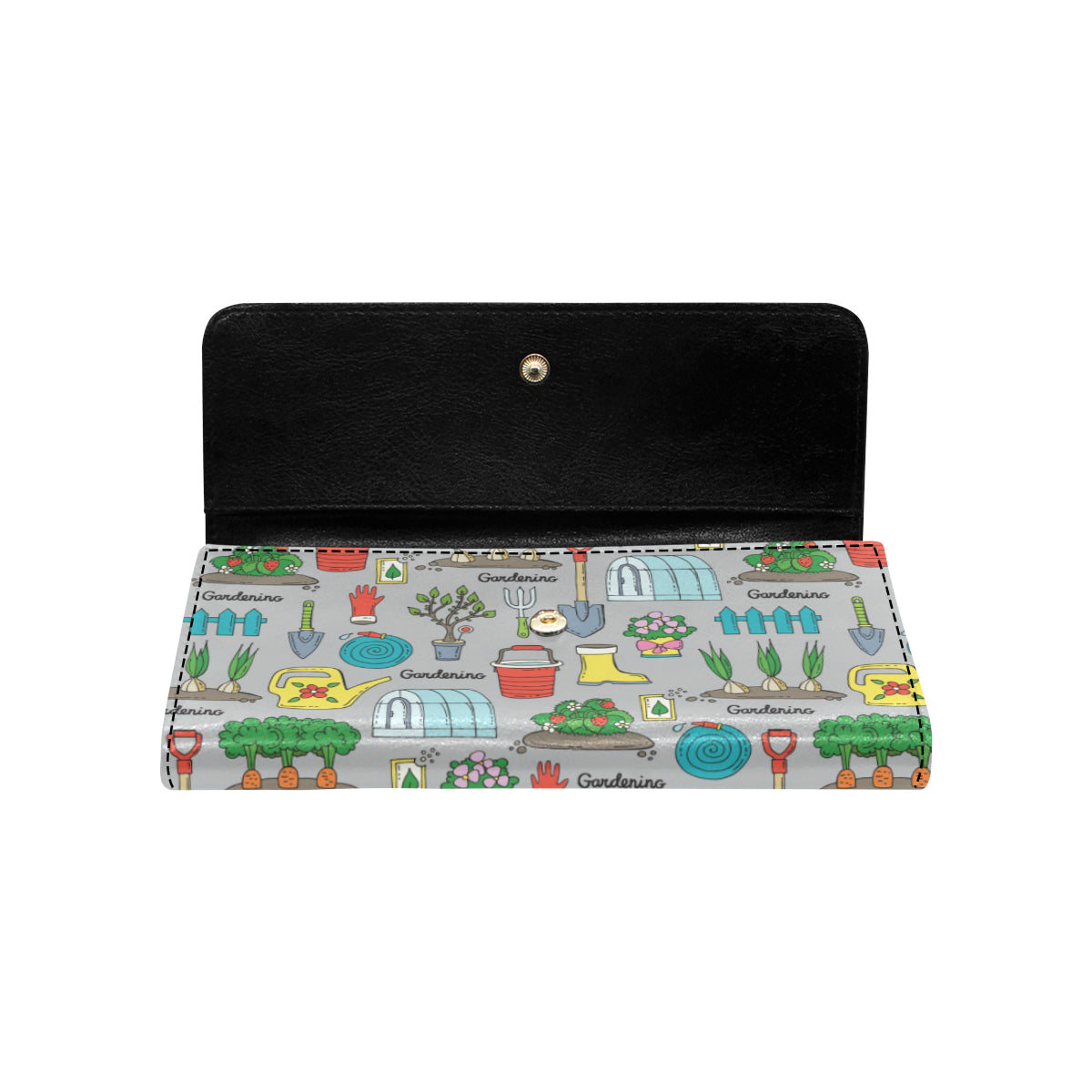Gardening Pattern Print Design G07 Women's Trifold Wallet
