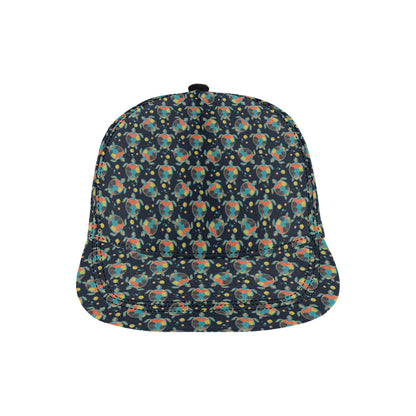 Sea Turtle Colorful with bubble Print Snapback Cap