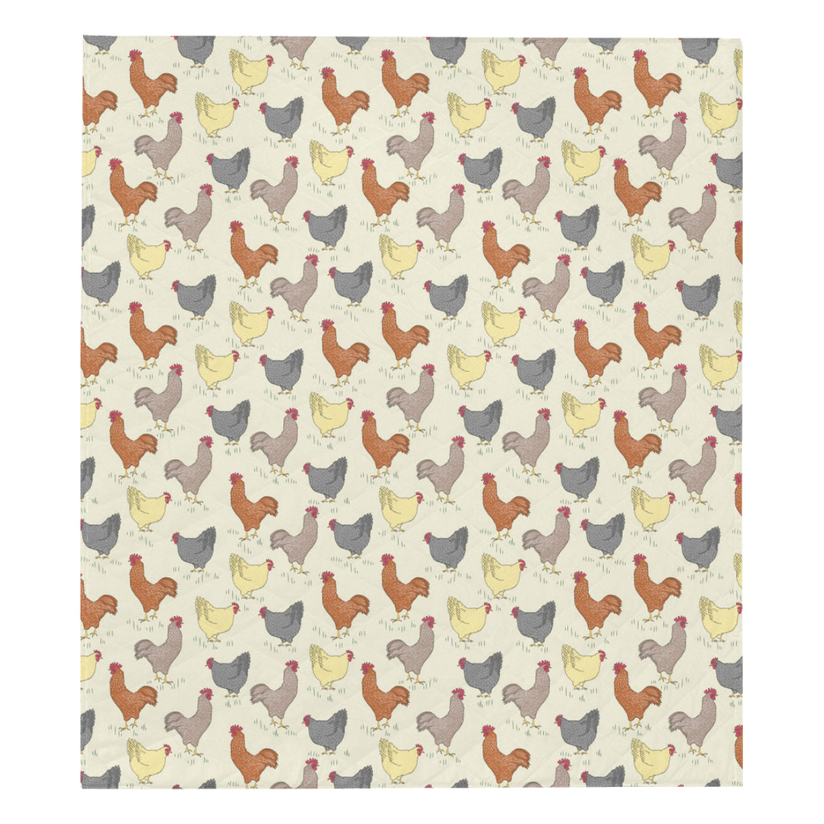 Chicken Pattern Print Design 05 Premium Quilt