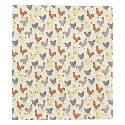 Chicken Pattern Print Design 05 Premium Quilt