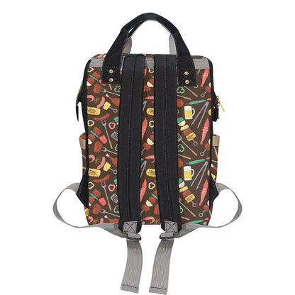 Barbecue Pattern Print Design 05 Diaper Bag Backpack