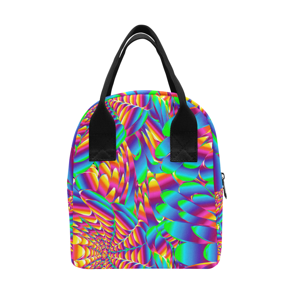 Psychedelic Trippy Pattern Insulated Lunch Bag