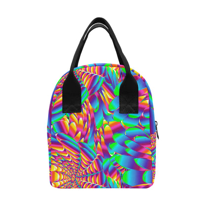 Psychedelic Trippy Pattern Insulated Lunch Bag