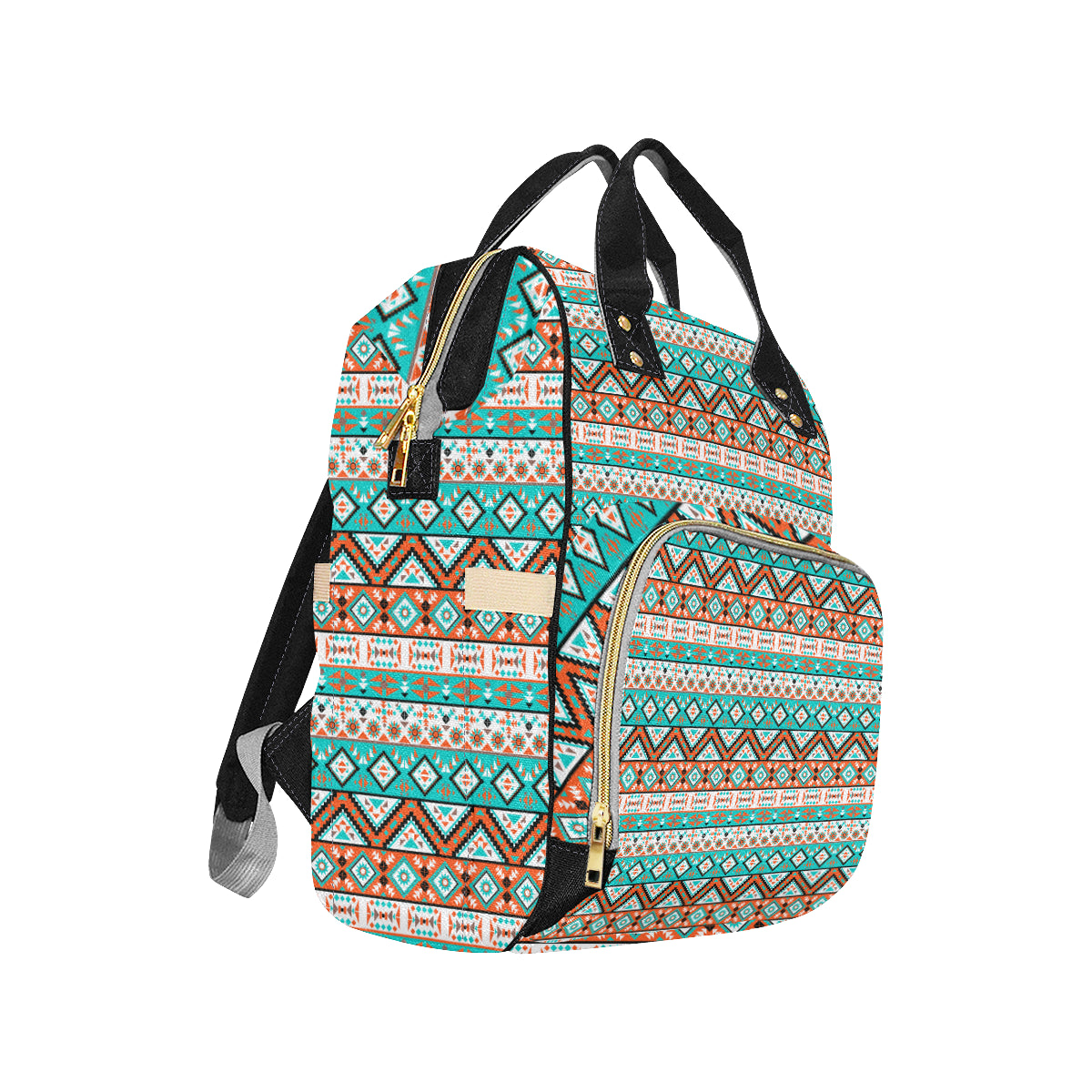 Navajo Style Print Pattern Diaper Bag Backpack