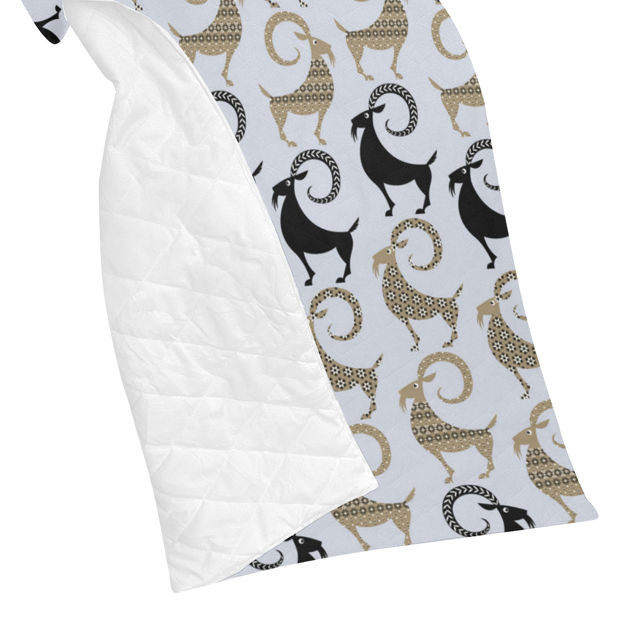 Goat Pattern Print Design 03 Premium Quilt