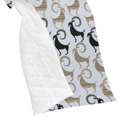 Goat Pattern Print Design 03 Premium Quilt