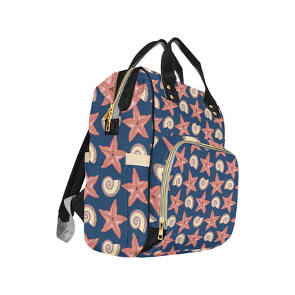 Starfish Pattern Print Design 03 Diaper Bag Backpack