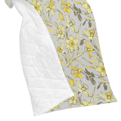 Daffodils Pattern Print Design DF05 Premium Quilt