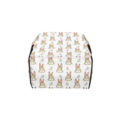 Rabbit Pattern Print Design RB09 Diaper Bag Backpack