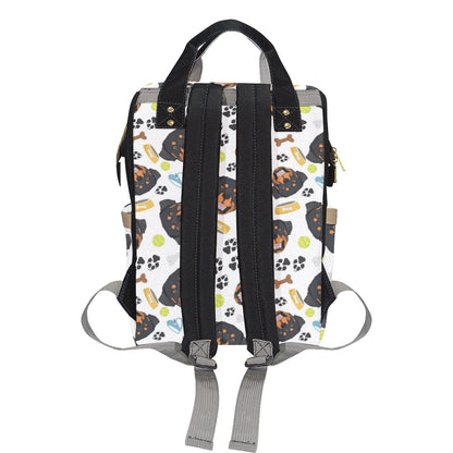 Rottweiler Pattern Print Design A04 Diaper Bag Backpack