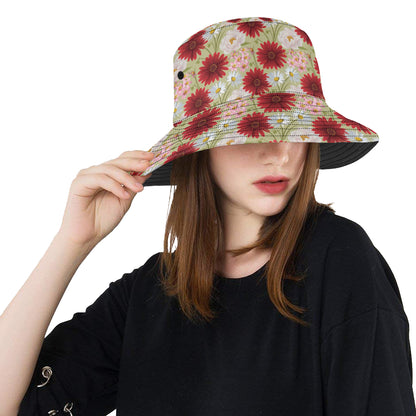 Gerberas Pattern Print Design GB07 Unisex Bucket Hat