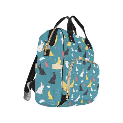 Rabbit Pattern Print Design RB014 Diaper Bag Backpack