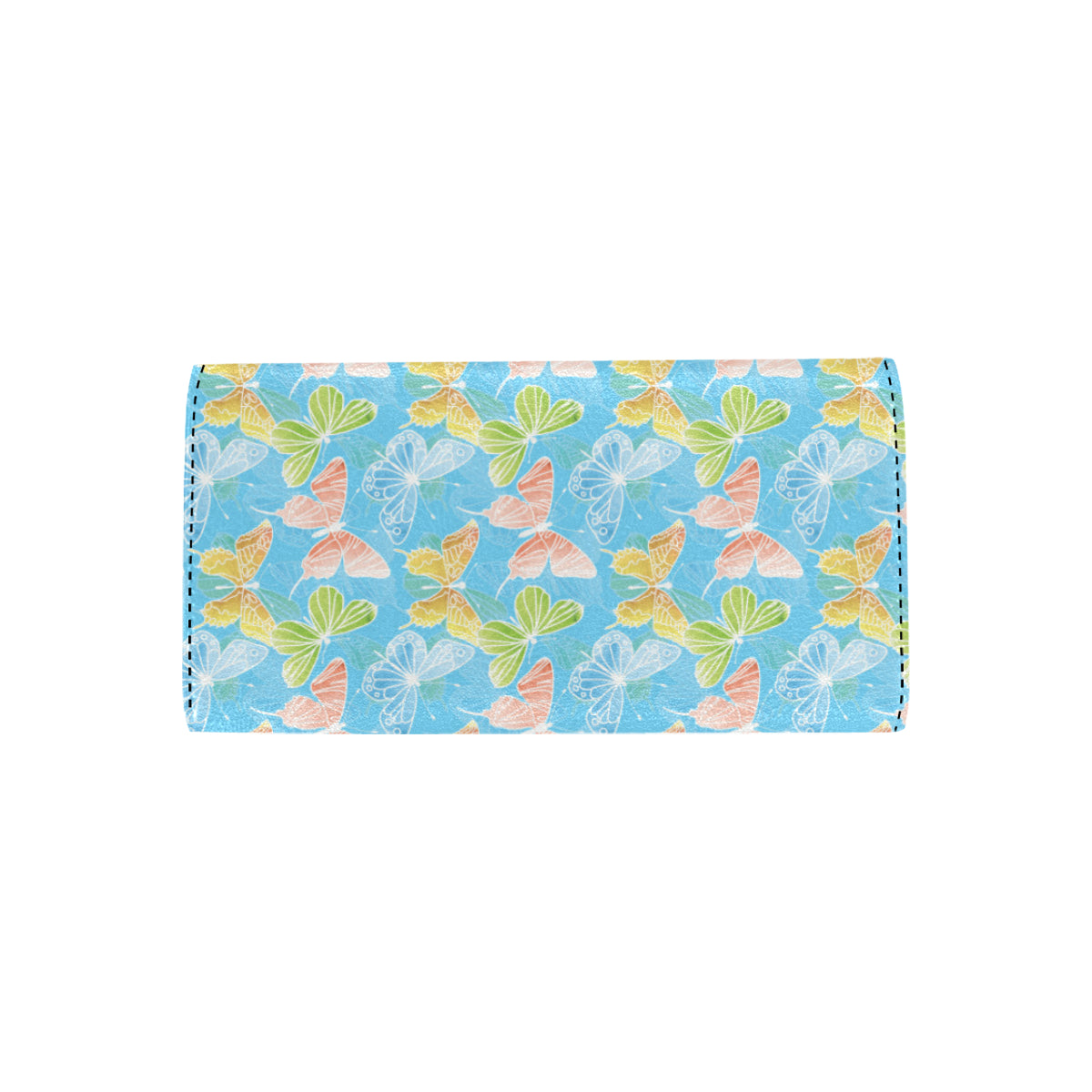 Butterfly Pattern Print Design 05 Women's Trifold Wallet