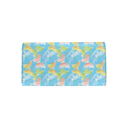 Butterfly Pattern Print Design 05 Women's Trifold Wallet