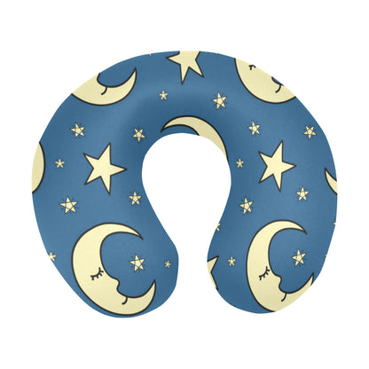 Moon Night Pattern Print Design 03 U-Shaped Travel Neck Pillow
