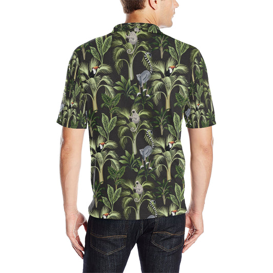 Rainforest Pattern Print Design RF05 Men Polo Shirt