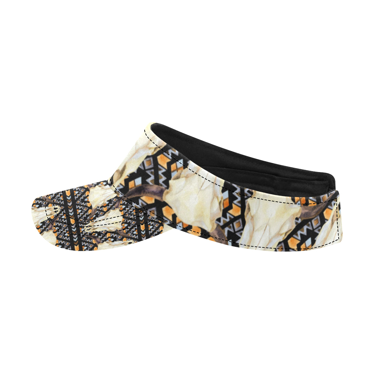 Buffalo Head Pattern Print Design 03 Unisex Sun Visor