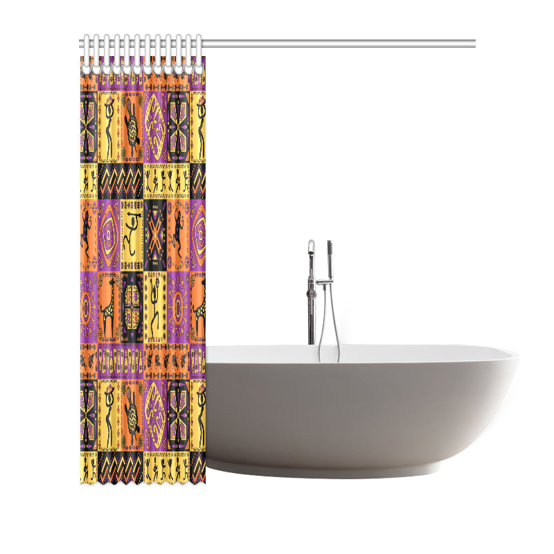 African Pattern Print Design 02 Shower Curtain