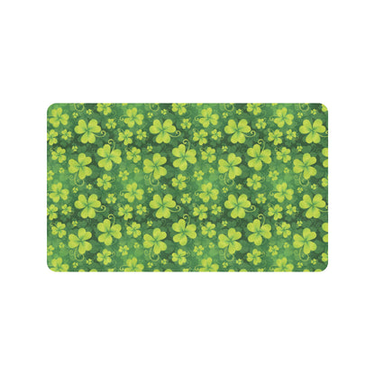 Shamrock Clover Print Rubber Doormat