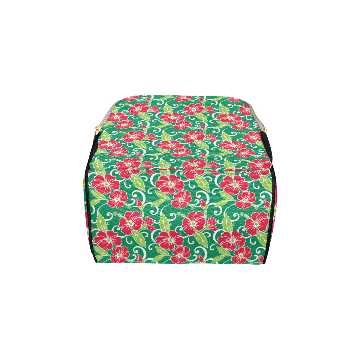 Red Hibiscus Pattern Print Design HB019 Diaper Bag Backpack