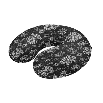 Cross Pattern Print Design 04 U-Shaped Travel Neck Pillow