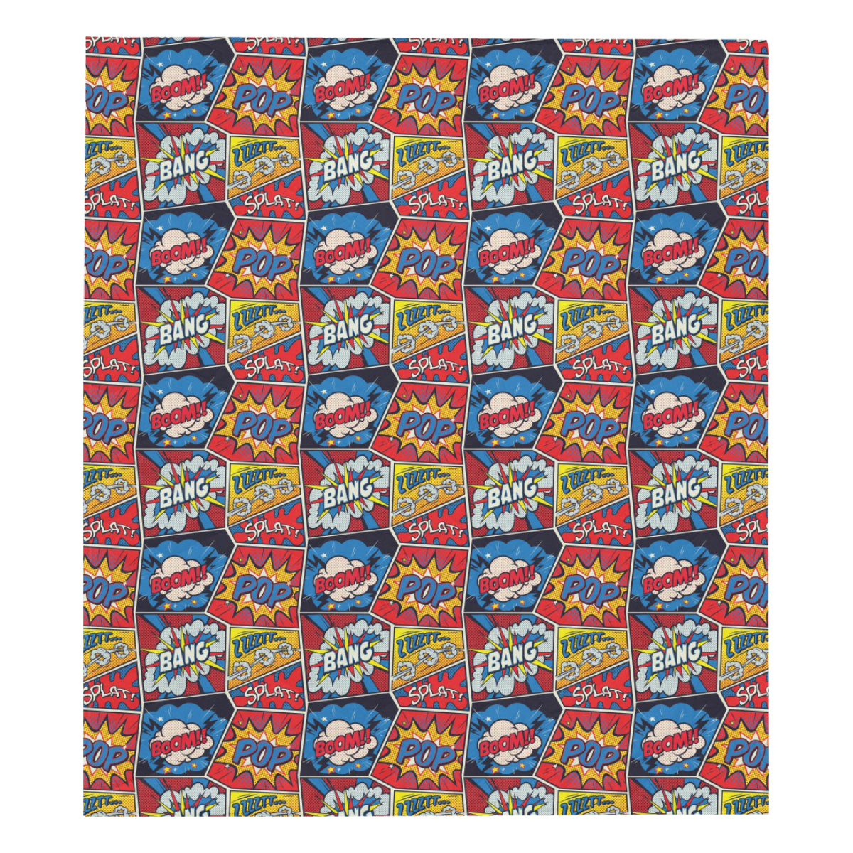 Comic Book Pattern Print Design 03 Premium Quilt