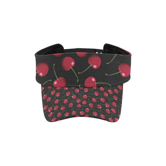 Cherry Black Background Unisex Sun Visor