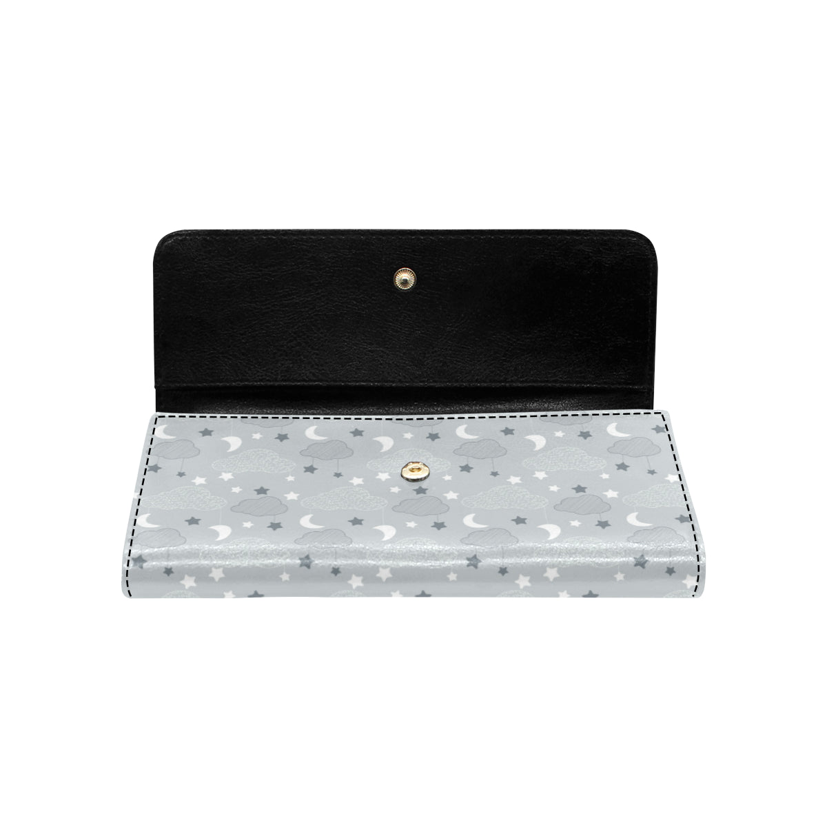 Cloud  Pattern Print Design 04 Women's Trifold Wallet