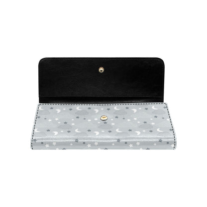 Cloud  Pattern Print Design 04 Women's Trifold Wallet