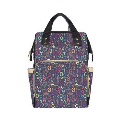 Number Pattern Print Design A01 Diaper Bag Backpack